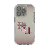 Florida State University Seminoles Athletic Wordmark Linen Clear Phone Case for Apple iPhone