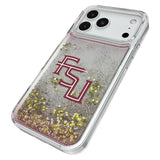 Florida State University Seminoles Athletic Wordmark Linen Glitter Phone Case for Apple iPhone