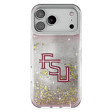 Florida State University Seminoles Athletic Wordmark Linen Glitter Phone Case for Apple iPhone