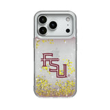 Florida State University Seminoles Athletic Wordmark Linen Glitter Phone Case for Apple iPhone