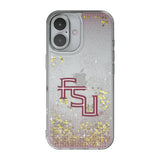 Florida State University Seminoles Athletic Wordmark Linen Glitter Phone Case for Apple iPhone
