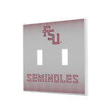 Florida State University Seminoles Athletic Wordmark Linen Hidden-Screw Light Switch Plate