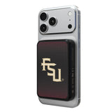 Florida State University Seminoles Athletic Wordmark Linen Wireless Mag Power Bank