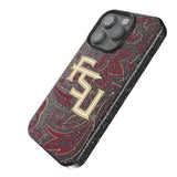 Florida State University Seminoles Athletic Wordmark Paisley Black Bling Phone Case for Apple iPhone