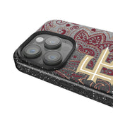 Florida State University Seminoles Athletic Wordmark Paisley Black Bling Phone Case for Apple iPhone