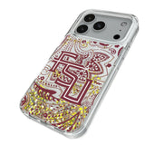 Florida State University Seminoles Athletic Wordmark Paisley Glitter Phone Case for Apple iPhone