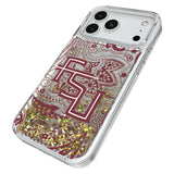 Florida State University Seminoles Athletic Wordmark Paisley Glitter Phone Case for Apple iPhone
