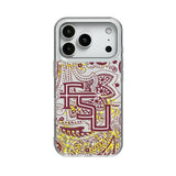 Florida State University Seminoles Athletic Wordmark Paisley Glitter Phone Case for Apple iPhone