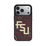 Florida State University Seminoles Athletic Wordmark Paisley MagSafe Compatible Phone Case for Apple iPhone