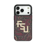 Florida State University Seminoles Athletic Wordmark Paisley MagSafe Compatible Phone Case for Apple iPhone
