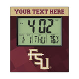 Florida State University Seminoles Athletic Wordmark Personalized Color Block Wall Clock