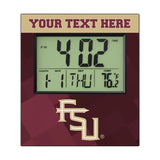 Florida State University Seminoles Athletic Wordmark Personalized Color Block Wall Clock