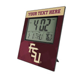 Florida State University Seminoles Athletic Wordmark Personalized Color Block Wall Clock