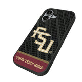 Florida State University Seminoles Athletic Wordmark Personalized EndZone Plus Bump Phone Case for Apple iPhone