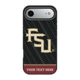 Florida State University Seminoles Athletic Wordmark Personalized EndZone Plus Bump Phone Case for Apple iPhone