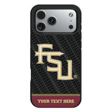 Florida State University Seminoles Athletic Wordmark Personalized EndZone Plus Bump Phone Case for Apple iPhone