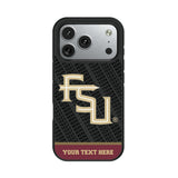Florida State University Seminoles Athletic Wordmark Personalized EndZone Plus Bump Phone Case for Apple iPhone