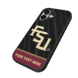 Florida State University Seminoles Athletic Wordmark Personalized EndZone Plus Bump Phone Case for Apple iPhone
