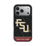 Florida State University Seminoles Athletic Wordmark Personalized EndZone Plus Bump Phone Case for Apple iPhone