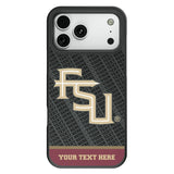 Florida State University Seminoles Athletic Wordmark Personalized EndZone Plus Bump Phone Case for Apple iPhone