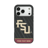 Florida State University Seminoles Athletic Wordmark Personalized EndZone Plus Bump Phone Case for Apple iPhone