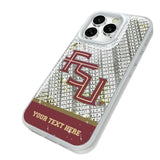 Florida State University Seminoles Athletic Wordmark Personalized EndZone Plus Glitter Phone Case for Apple iPhone