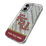Florida State University Seminoles Athletic Wordmark Personalized EndZone Plus Glitter Phone Case for Apple iPhone