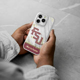 Florida State University Seminoles Athletic Wordmark Personalized EndZone Plus Glitter Phone Case for Apple iPhone
