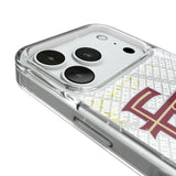 Florida State University Seminoles Athletic Wordmark Personalized EndZone Plus Glitter Phone Case for Apple iPhone