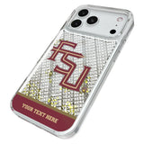 Florida State University Seminoles Athletic Wordmark Personalized EndZone Plus Glitter Phone Case for Apple iPhone