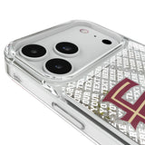 Florida State University Seminoles Athletic Wordmark Personalized EndZone Plus Glitter Phone Case for Apple iPhone
