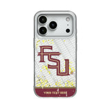 Florida State University Seminoles Athletic Wordmark Personalized EndZone Plus Glitter Phone Case for Apple iPhone