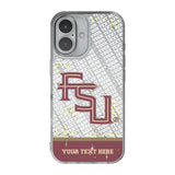 Florida State University Seminoles Athletic Wordmark Personalized EndZone Plus Glitter Phone Case for Apple iPhone