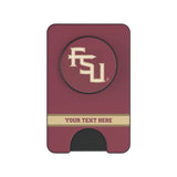 Florida State University Seminoles Athletic Wordmark Personalized Endzone Solid PopSockets MagSafe-Compatible PopWallet+