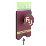 Florida State University Seminoles Athletic Wordmark Personalized Endzone Solid PopSockets MagSafe-Compatible PopWallet+