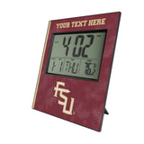 Florida State University Seminoles Athletic Wordmark Personalized Hatch Wall Clock