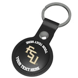 Florida State University Seminoles Athletic Wordmark Personalized Insignia Black Airtag Holder