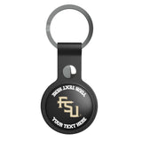Florida State University Seminoles Athletic Wordmark Personalized Insignia Black Airtag Holder