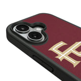 Florida State University Seminoles Athletic Wordmark Personalized Stripe Bump Phone Case for Apple iPhone