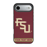Florida State University Seminoles Athletic Wordmark Personalized Stripe Bump Phone Case for Apple iPhone