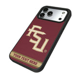 Florida State University Seminoles Athletic Wordmark Personalized Stripe Bump Phone Case for Apple iPhone