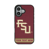 Florida State University Seminoles Athletic Wordmark Personalized Stripe Bump Phone Case for Apple iPhone