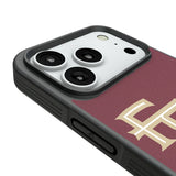 Florida State University Seminoles Athletic Wordmark Personalized Stripe Bump Phone Case for Apple iPhone