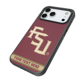Florida State University Seminoles Athletic Wordmark Personalized Stripe Bump Phone Case for Apple iPhone