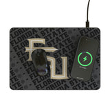 Florida State University Seminoles Athletic Wordmark Personalized Tilt 15-Watt Wireless Charger and Mouse Pad