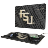 Florida State University Seminoles Athletic Wordmark Personalized Tilt 15-Watt Wireless Charger and Mouse Pad