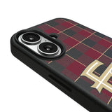 Florida State University Seminoles Athletic Wordmark Plaid MagSafe Compatible Phone Case for Apple iPhone