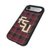 Florida State University Seminoles Athletic Wordmark Plaid MagSafe Compatible Phone Case for Apple iPhone