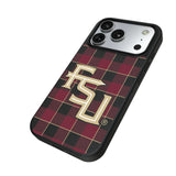 Florida State University Seminoles Athletic Wordmark Plaid MagSafe Compatible Phone Case for Apple iPhone