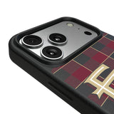 Florida State University Seminoles Athletic Wordmark Plaid MagSafe Compatible Phone Case for Apple iPhone